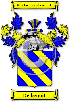 De benoit Family Crest Download (jpg) Legacy Series - 150 DPI